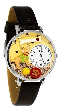Reloj De Chihuahua Plateado Estilo Grande: Regalo Caprichoso