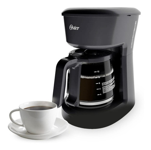 Imagen 2 de 3 de Cafetera Oster BVSTDCS12 semi automática negra de filtro 220V