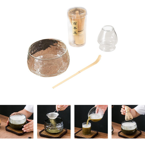 Juego De Batidores De Matcha Japoneses Familiares De Claro