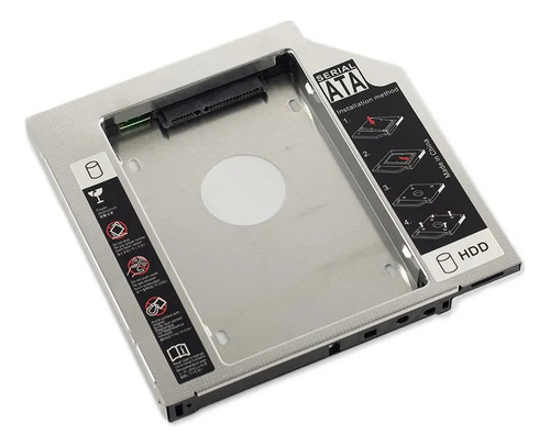 Adaptador Dvd P/ Hd Ou Ssd Sata Notebook Drive Caddy 12,7mm