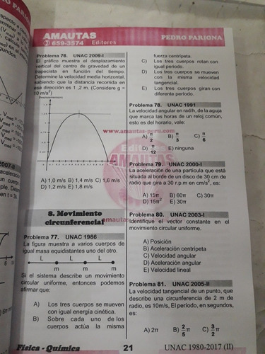 Imagen 5 de 10 de Libro Examenes Admision Universidad De Callao Fisica Quimica