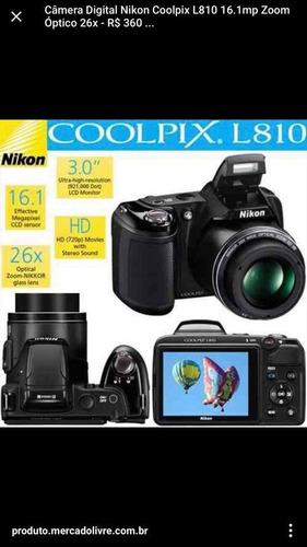 Imagem 2 de 4 de Camera Nikon L810 Coolpix