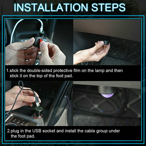 Coche Led Lámpara De Luz Estrella Control De Sonido Interior