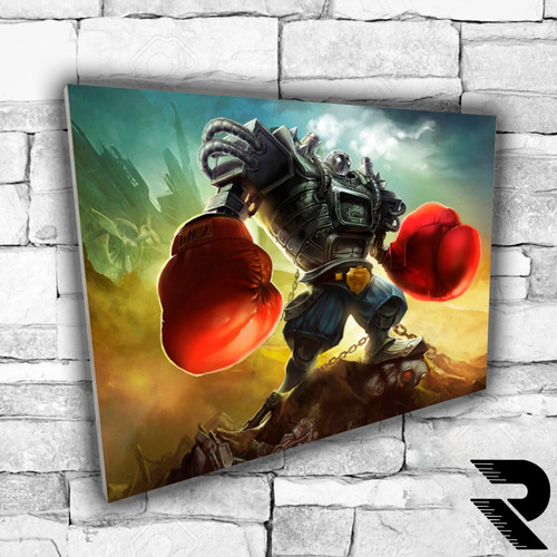 Cuadro De Blitzcrank Boxeador | League Of Legends | 21x30cm