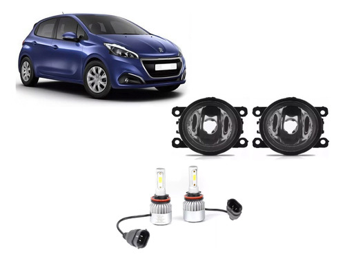 Kit Faros + Lamparas Cree Led Peugeot 208 2016 2017 2018