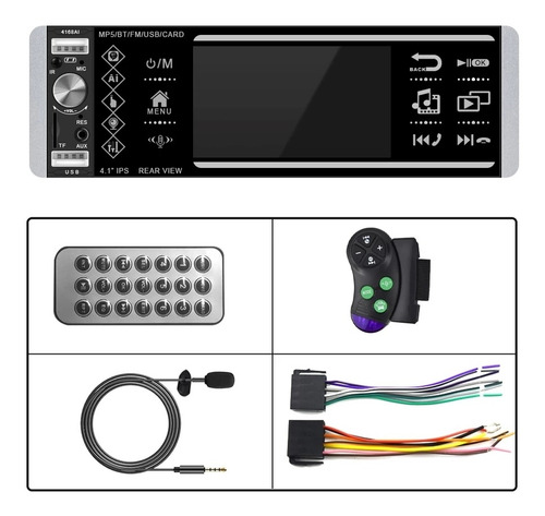 Radio Multimedia 1 Din Pantalla 4¨ Con Mirrorlink Y Cámara