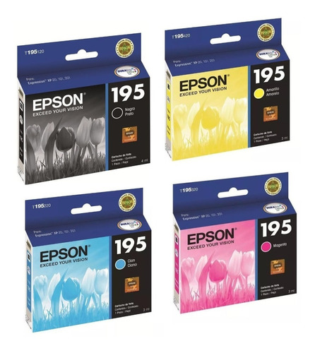 Cartuchos Epson 195 Originales Combo Xp101 Xp201 Xp211 