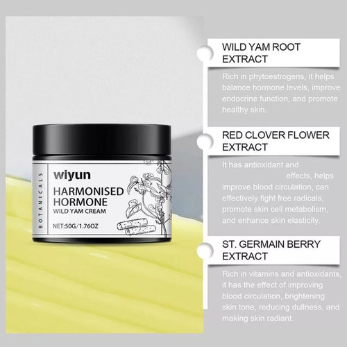Crema Natural De Ñame Silvestre Hormona Armonizada,3 Unidad