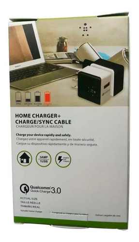 Cargador Carga Rápida Xiaomi Micro Usb V8 Quick Charge 3.0