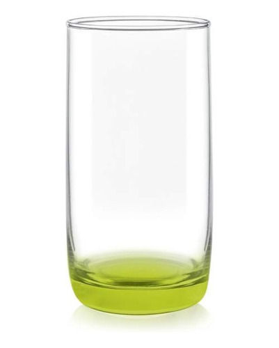Set 6 Vasos Altos Monterrey Cristar Fondo Color 445ml