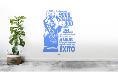 Vinilo Deco Personalizado Basquet Jordan