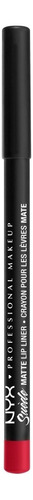 Lápiz Delineador Labios Suede Matte Nyx Professional Makeup Lip Liner 1 Gr Color Spicy