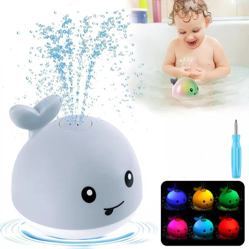 Juguete De Baño De Ballena Brillante Con Spray Para Bebés