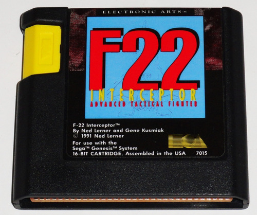 Imagen 3 de 7 de F-22 Interceptor Sega Genesis Original Completo - Local