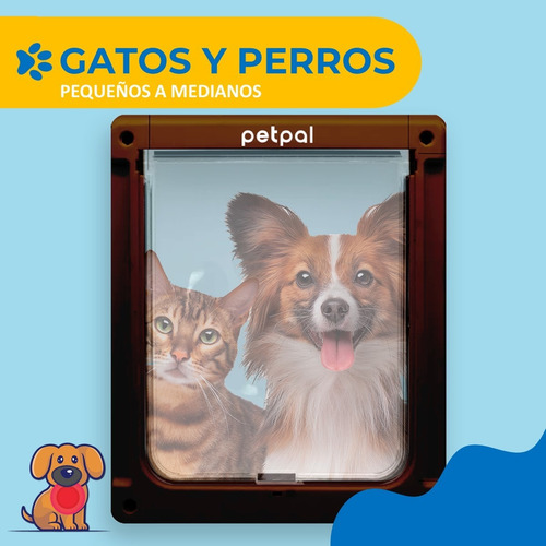 Imagen 2 de 10 de Puerta Abatible Para Perro Gato Mascota Petpal Tamaño Grande
