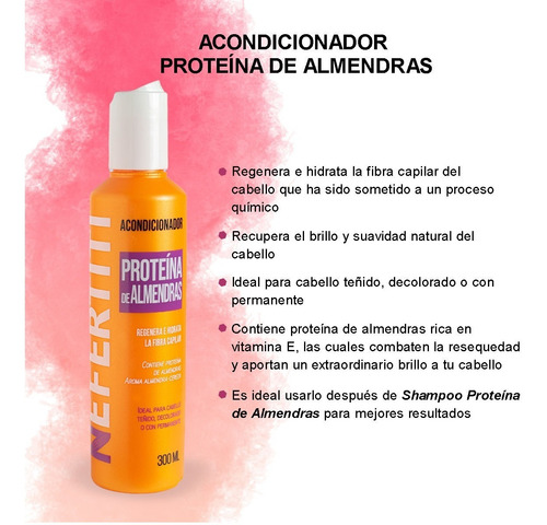 Acondicionador Para Cabello De Almendra 300 Ml Nefertiti