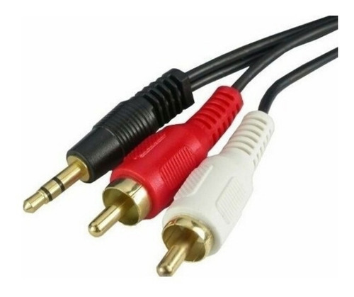 Cable Auxiliar Plug A 2 Rca Audio Dvd Video 3 Metros