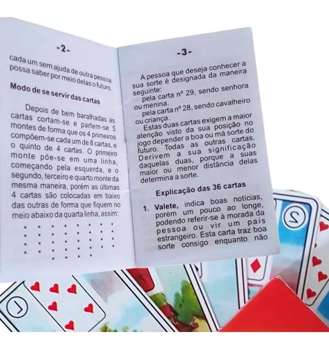 Baralho Cigano Da Sorte Marselha Manual 36 Cartas Oráculo