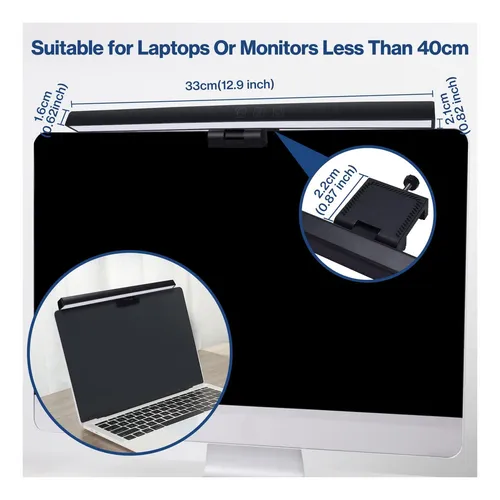 Barra De Luz De Monitor Laliled, Lámpara De Computadora Con