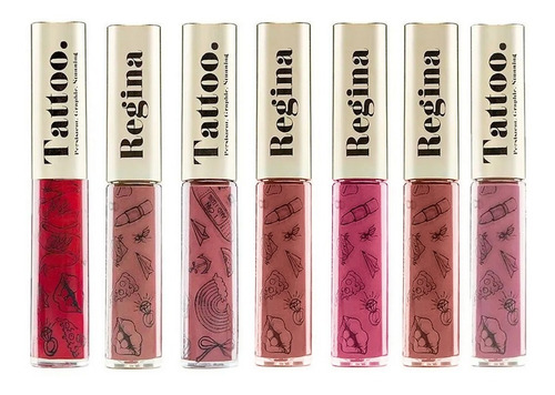 Imagen 1 de 4 de Set Labiales Regina Tattoo