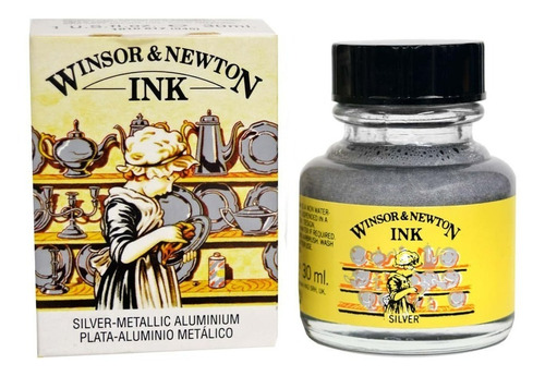 Tinta Dibujo Winsor & Newton 30 Ml Oro / Plata