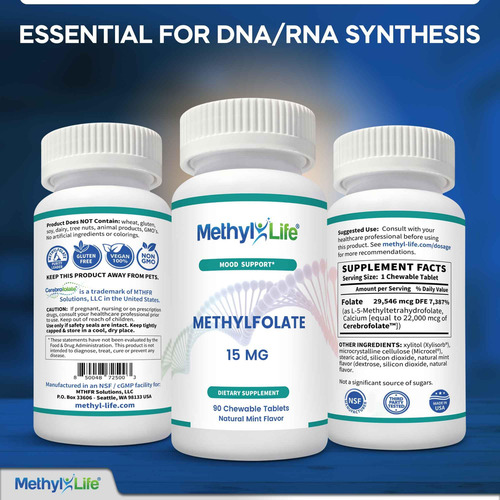 Methyl-life L-metilfolato 15 Mg Masticable 90 Tabletas