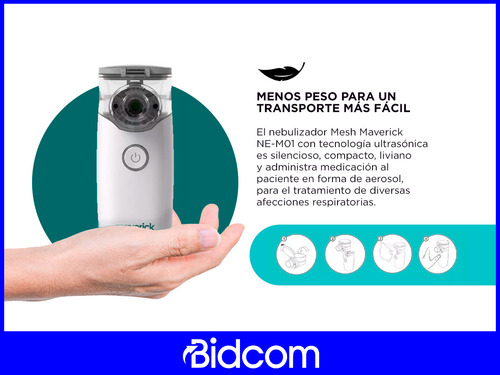 Nebulizador Maverick Ultrasónico Portatil Mesh Ne-m01l Blanco