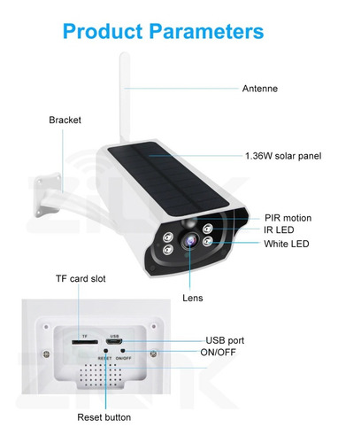 Cámara De Seguridad Solar Wifi 1080p Hd Batería Sin Cables