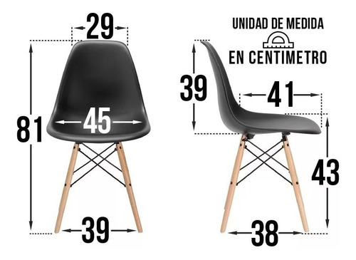 Imagen 4 de 7 de Silla Eames Sillas Living Comedor Colores Varios LG