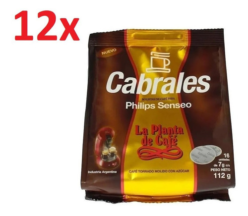 Imagen 1 de 7 de 12x Cafe Cabrales La Planta Hd1286 Philips Senseo Capsula