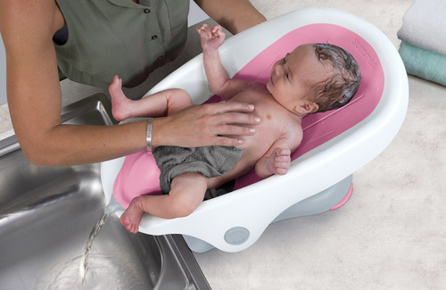 Asiento Bañera Para Bebé Summer Infant Clean Rinse Reclinable Color Rosa