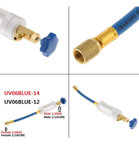 Auto R134a R12 Herramienta De Inyector De Aceite Y Tinte