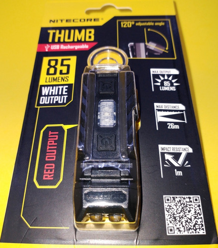 Lanterna Nitecore Thumb Edc Survivor C/ Led Red Sinalizador