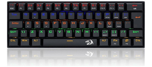 Teclado Mecânico Redragon Lakshmi K606 Rainbow Usb Teclado