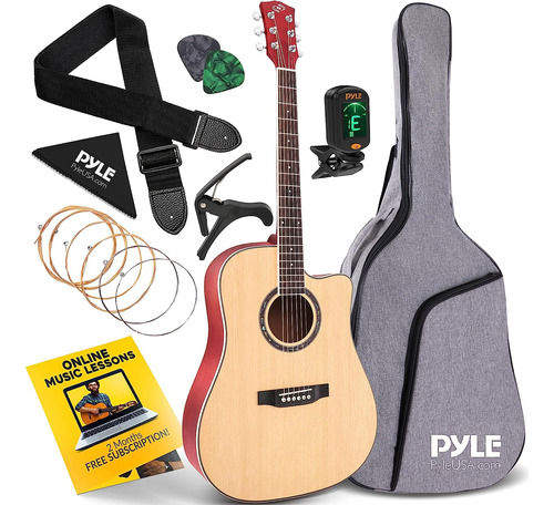 Guitarra Acústica Recortada Para Principiantes Pyle-pro