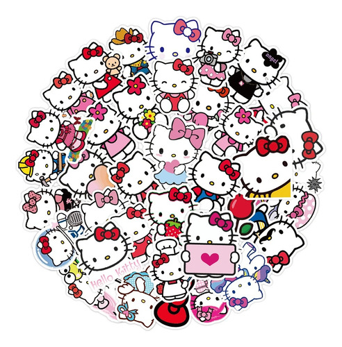 Pack De 30 Stickers Hello Kitty  Papeleria Scrapbook Collage