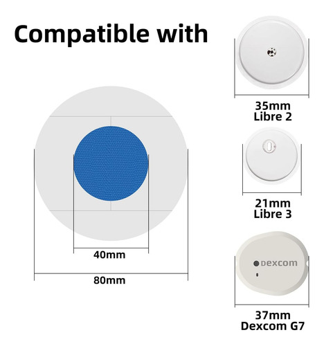 Parches Adhesivos Compatibles Con Dexcom G7, Cubiertas Del 3