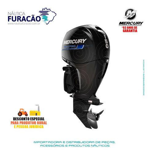 Motor De Popa Mercury 4 Tempos 150hp Xl 3.0l Efi Seapro