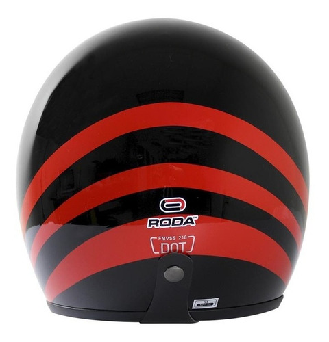 Imagen 4 de 6 de Casco Moto Abierto 3/4 Roda Vintage Cafe Racer Certificado