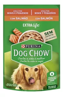 Alimento Dog Chow Vida Saudável Sana Raças pequenas para cachorro adulto de raça pequena sabor salmão em saco de 100g