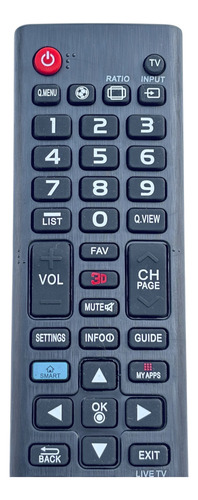 Controle Remoto Compatível Tv Smart 3d Le-7027 + Pilhas