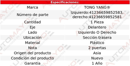 Tolva Salpicadera Delantera Secc Tra Tong Yang 325i 07-13
