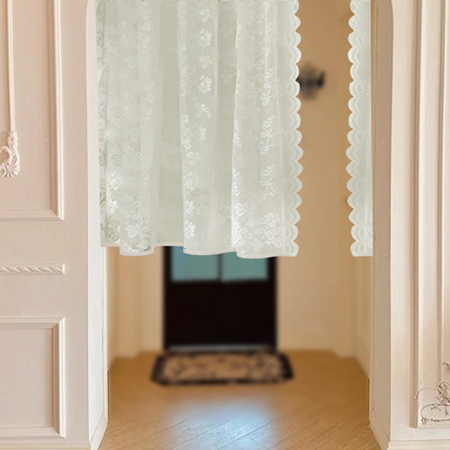 Cortina De Encaje Floral Ventana De Tul Cortina 150x200cm