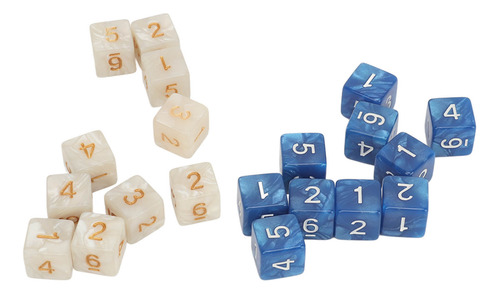 Juego De 20 Dados Acrílicos Con Números De Juego Con Esquina