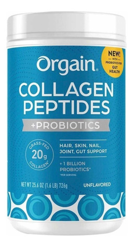 Orgain Collagen Peptides + Probióticos 1 Billion , 726 G