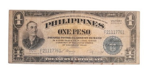 Billete Antiguo 1 Peso De 1944 Pick-94