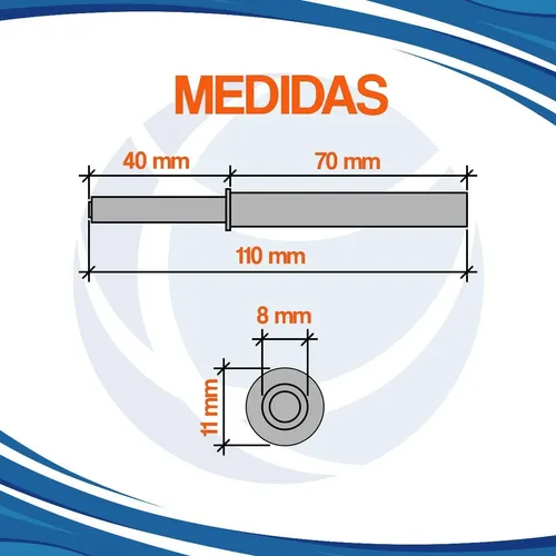 Sistema Push Open Puerta Embutir 70 Mm Blanco Plástico X 50*