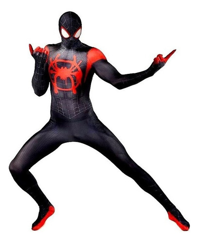 Spider-man Miles Morales Cosplay Costume Mallas .