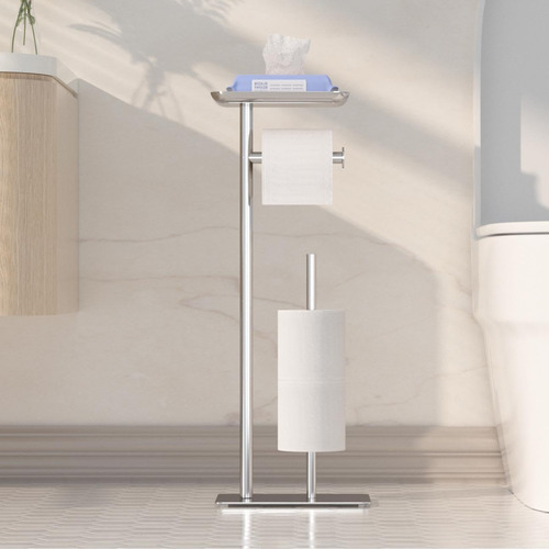 Soporte De Soporte De Papel Higiénico Con Estante De Almacen