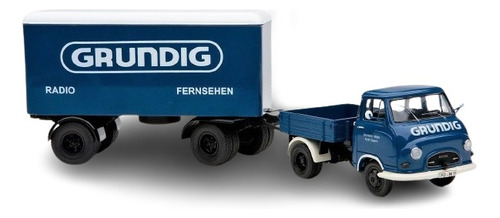 Hanomag Kurier + Trailer Unit Grundig - Truck Schuco 1/43